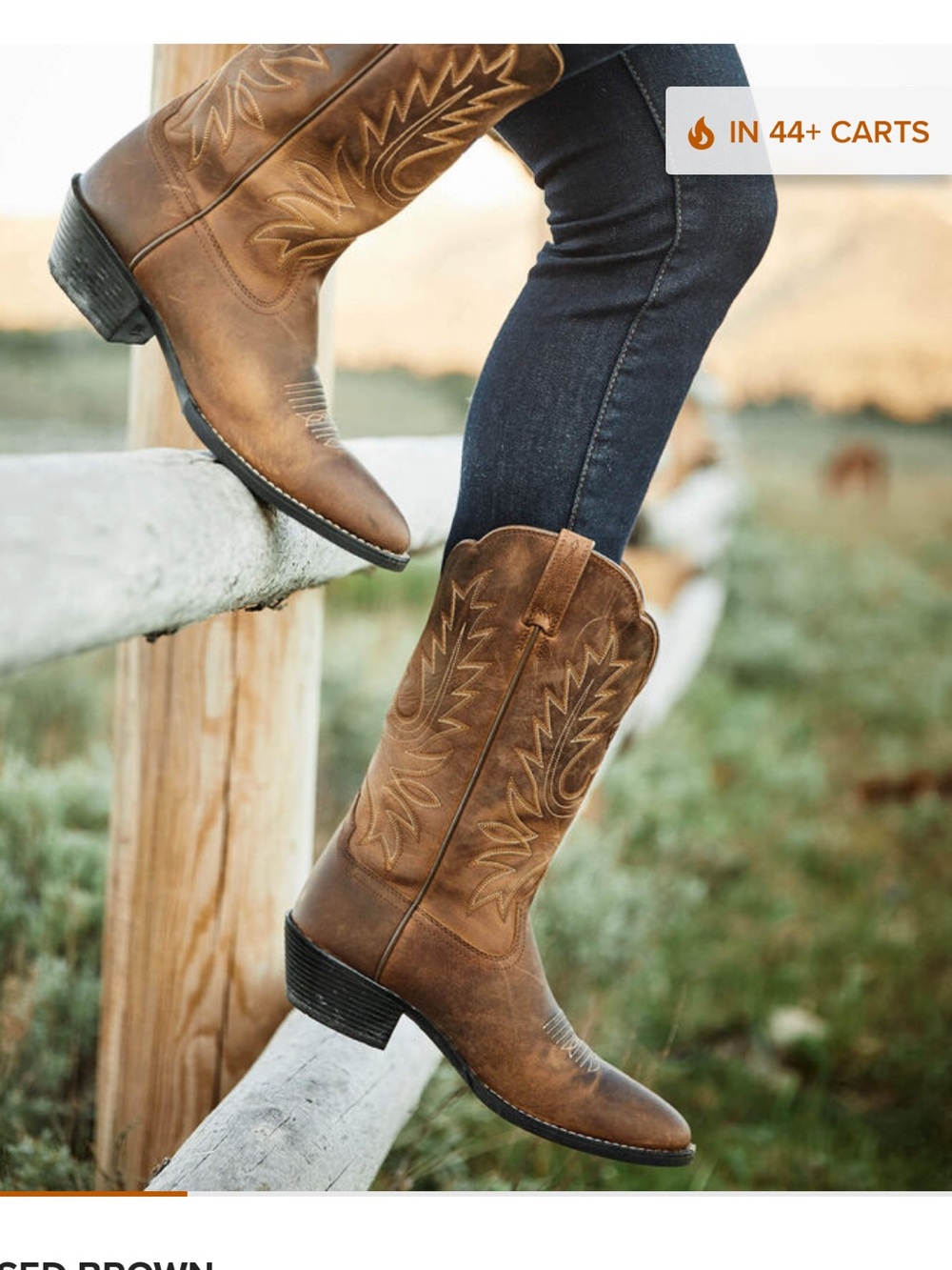 Ariat Brown Leather Women's Western Cowboy Boots